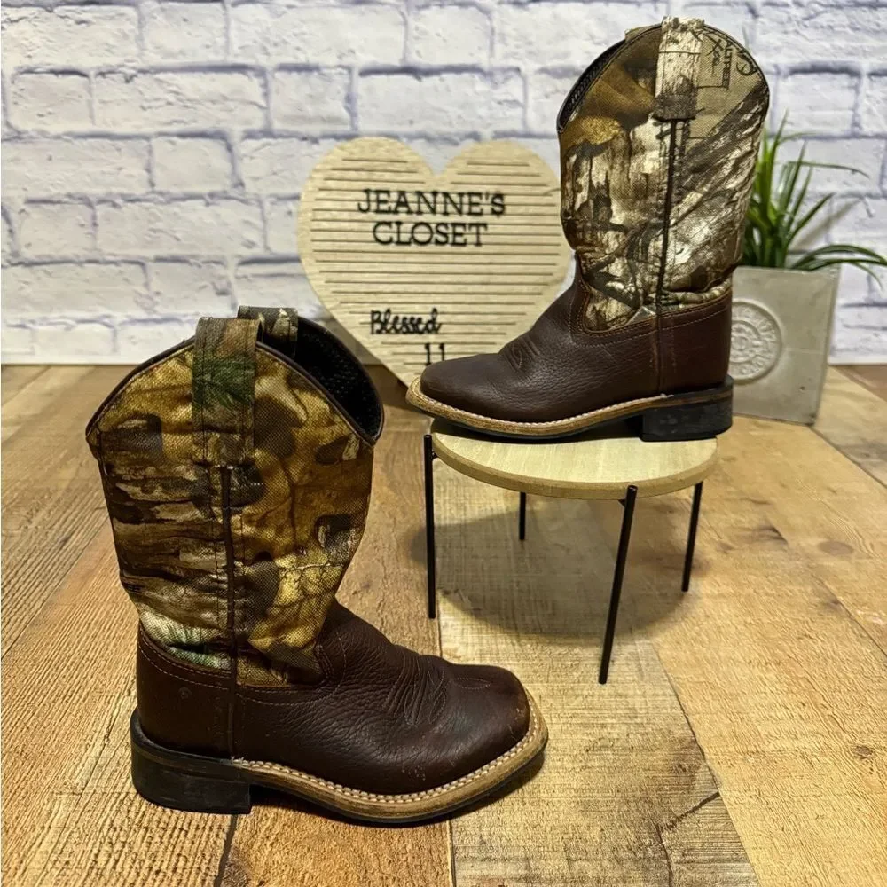 Old West Children's Broad Square Toe Boots 11